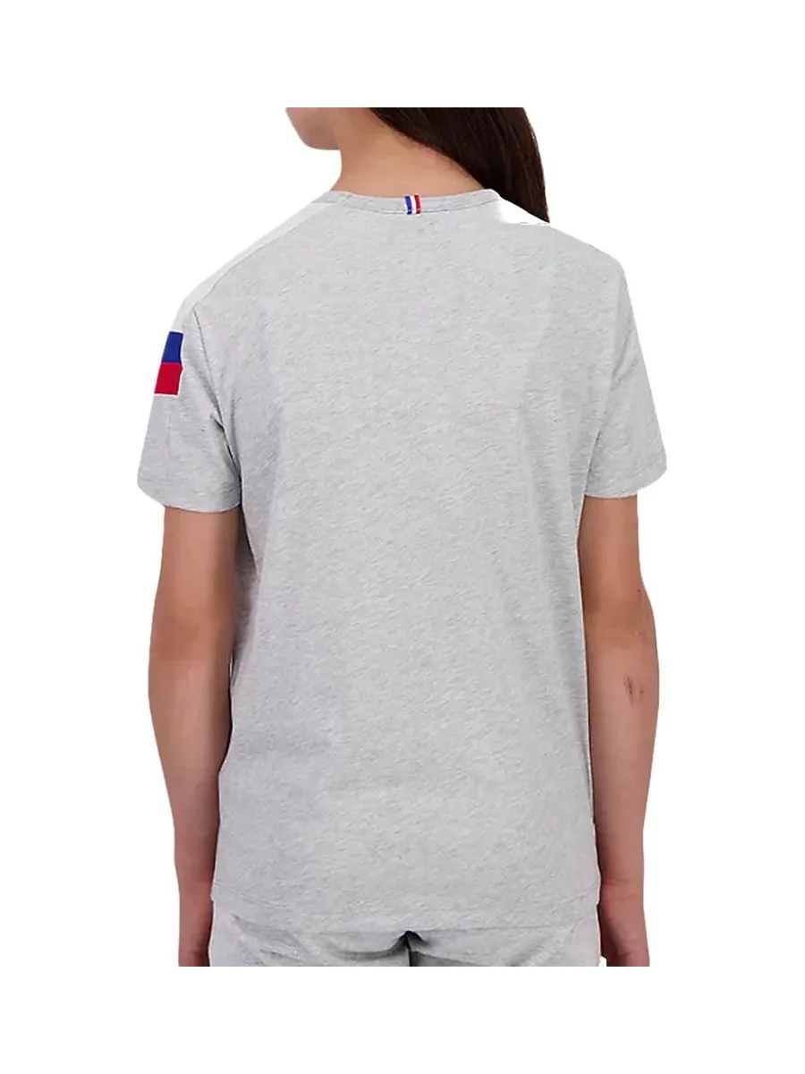 T-Shirt Gris Fille Le Coq Sportif N°1 ChinÉ 3