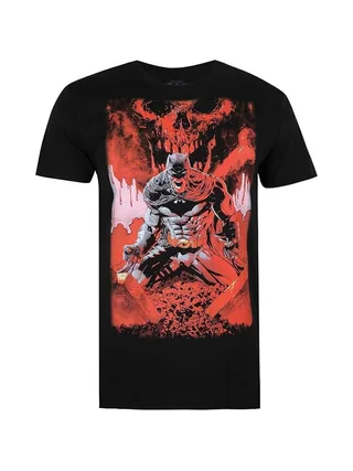 T-Shirt Noir Homme Comics Batman Grave 1