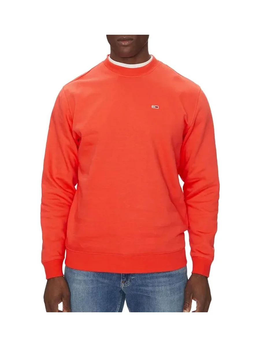 Sweat Orange Homme Tommy Hilfiger Reg Flag Crew 2