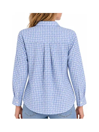 Chemise Bleu/Blanc Femme PM Mère & Fille Vichy 2
