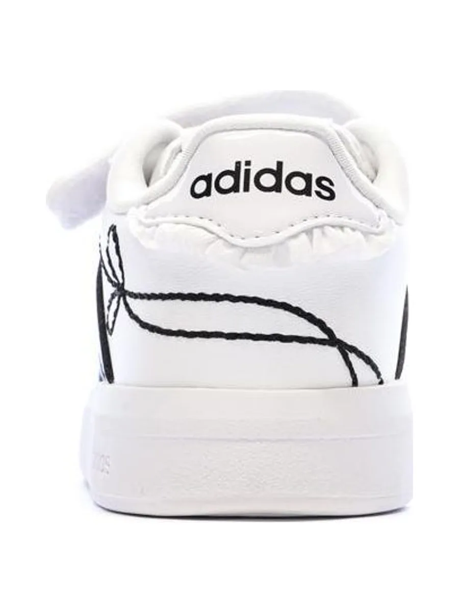 Baskets Blanche/Noir Fille Adidas Grand Court 3.0 Girls 4