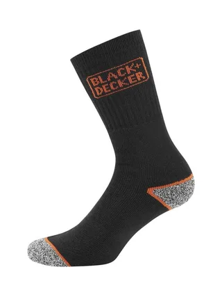 x3 Paires de chaussettes Noires/orange Homme Black & Deckers Plugin 1
