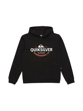 Sweat à Capuche Noir Garçon Quiksilver Fineline 1