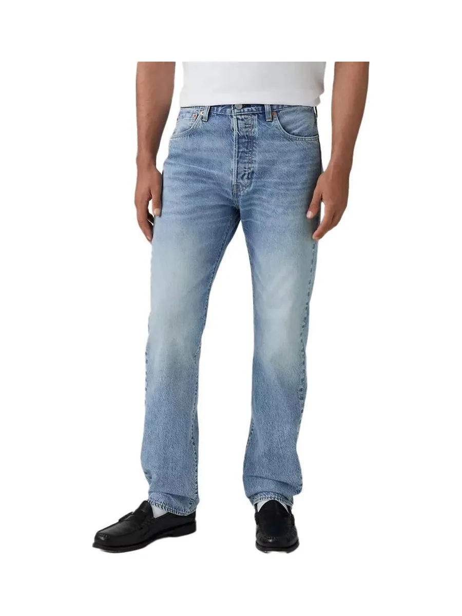 Jean Bleu Délavé Homme Levi's 501 Levis Original Fit 2