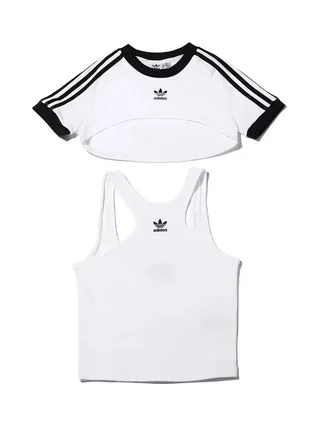 T-shirts + Débardeur Blanc Femme Adidas Tee IC8808 2