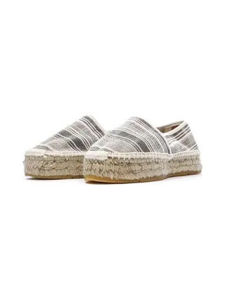 Espadrilles Blanches/Noires Femme Pare Gabia Aduna 6