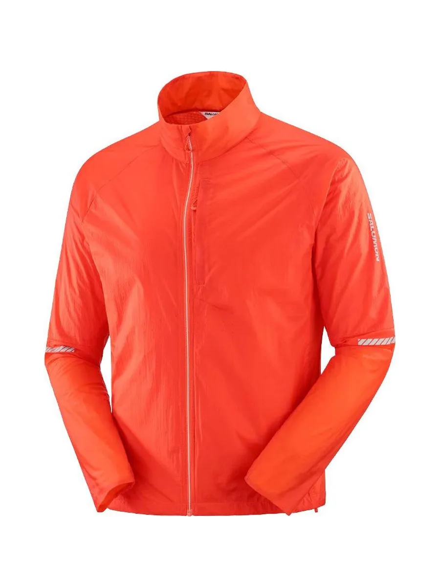 Manteau Coupe Vent Rouge Homme Salomon Sense Flow 3