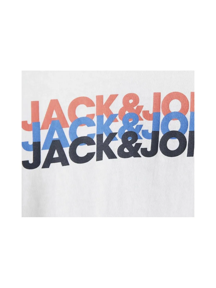 T-Shirt Blanc Garçon Jack & Jones Cyber 3