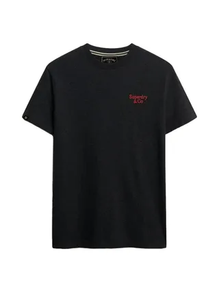T-Shirt Noir Homme Superdry Essential Serif 1