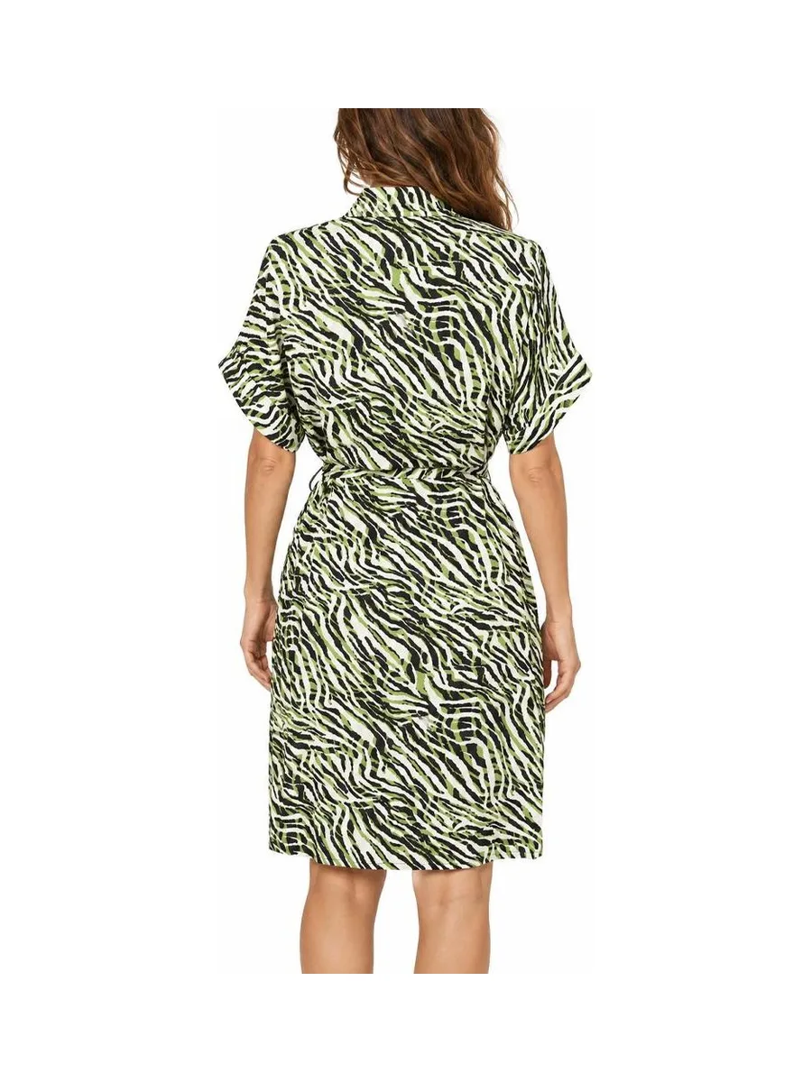 Robe Verte Imprimé léopard Femme Freeman Porter Raffia Tigerly 3