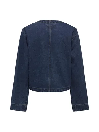 Veste en Jean Bleu Foncé Femme Only Palma 2