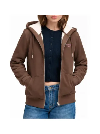 Sweat Marron Femme Superdry Signature 1