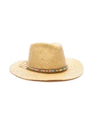 Chapeaux de Paille Blanc Via Lorenzo Fedora Naturel 2