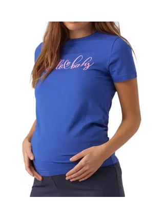 T-shirt Bleu Femme Mamalicious Somya 1