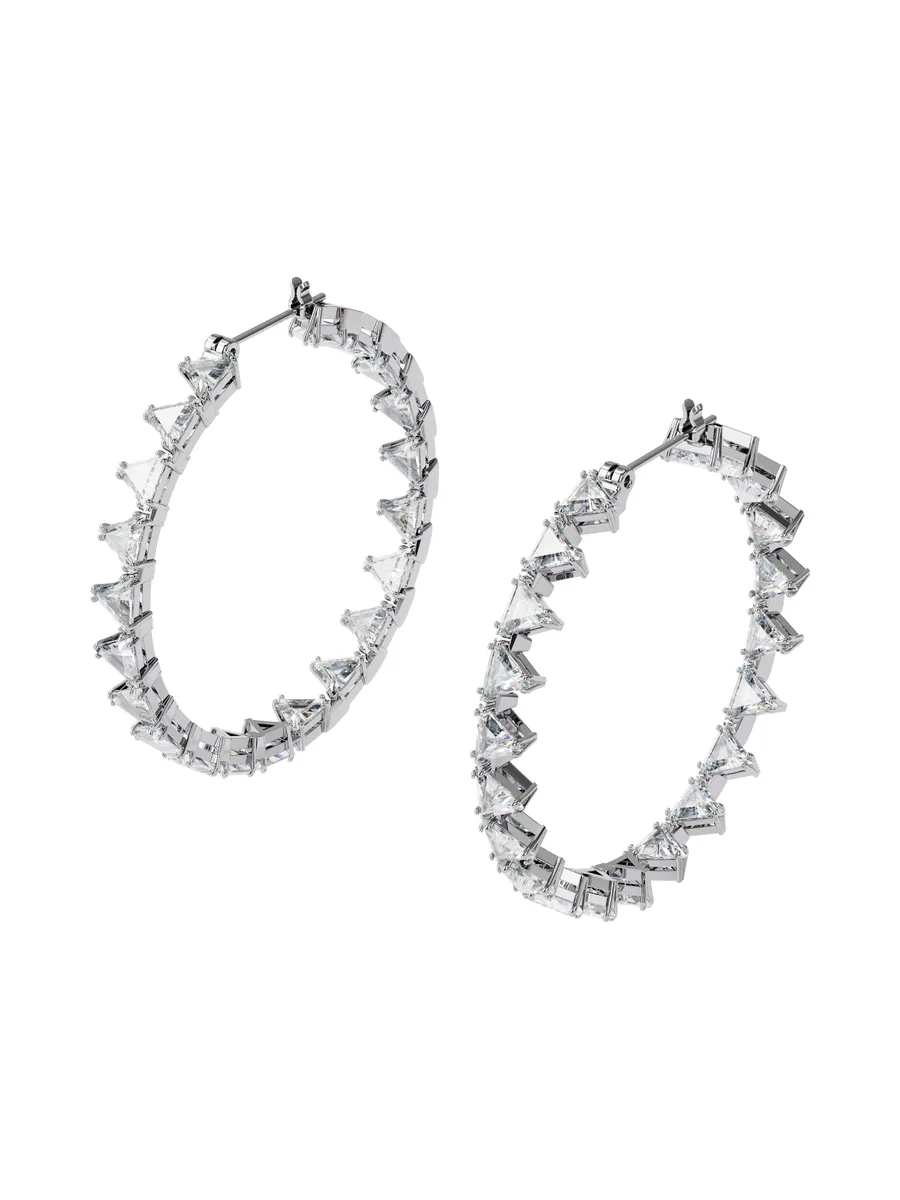 Swarovski - Créoles Millenia - plaqué rhodium 1