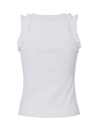 Débardeur Blanc Femme Pieces Tubana 2
