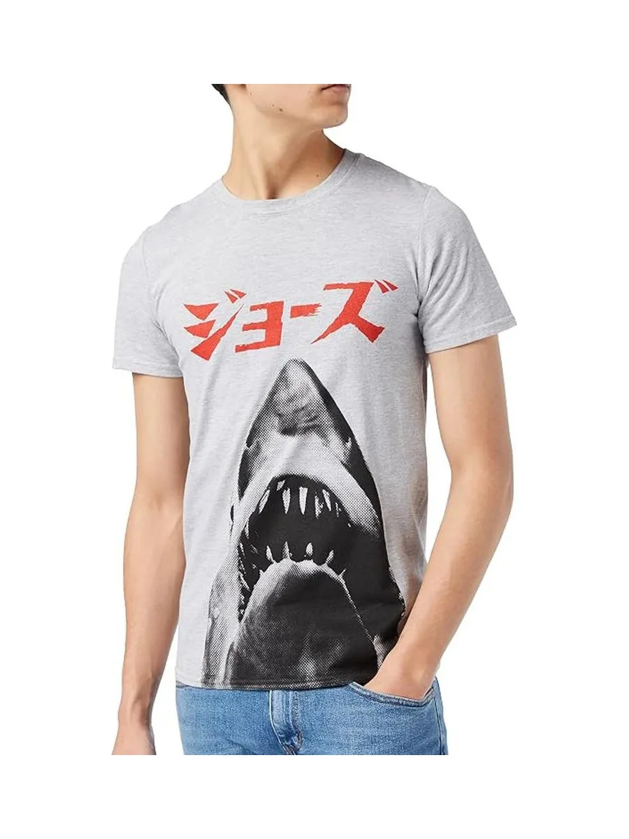 T-Shirt Gris Homme Jaws Japan 2