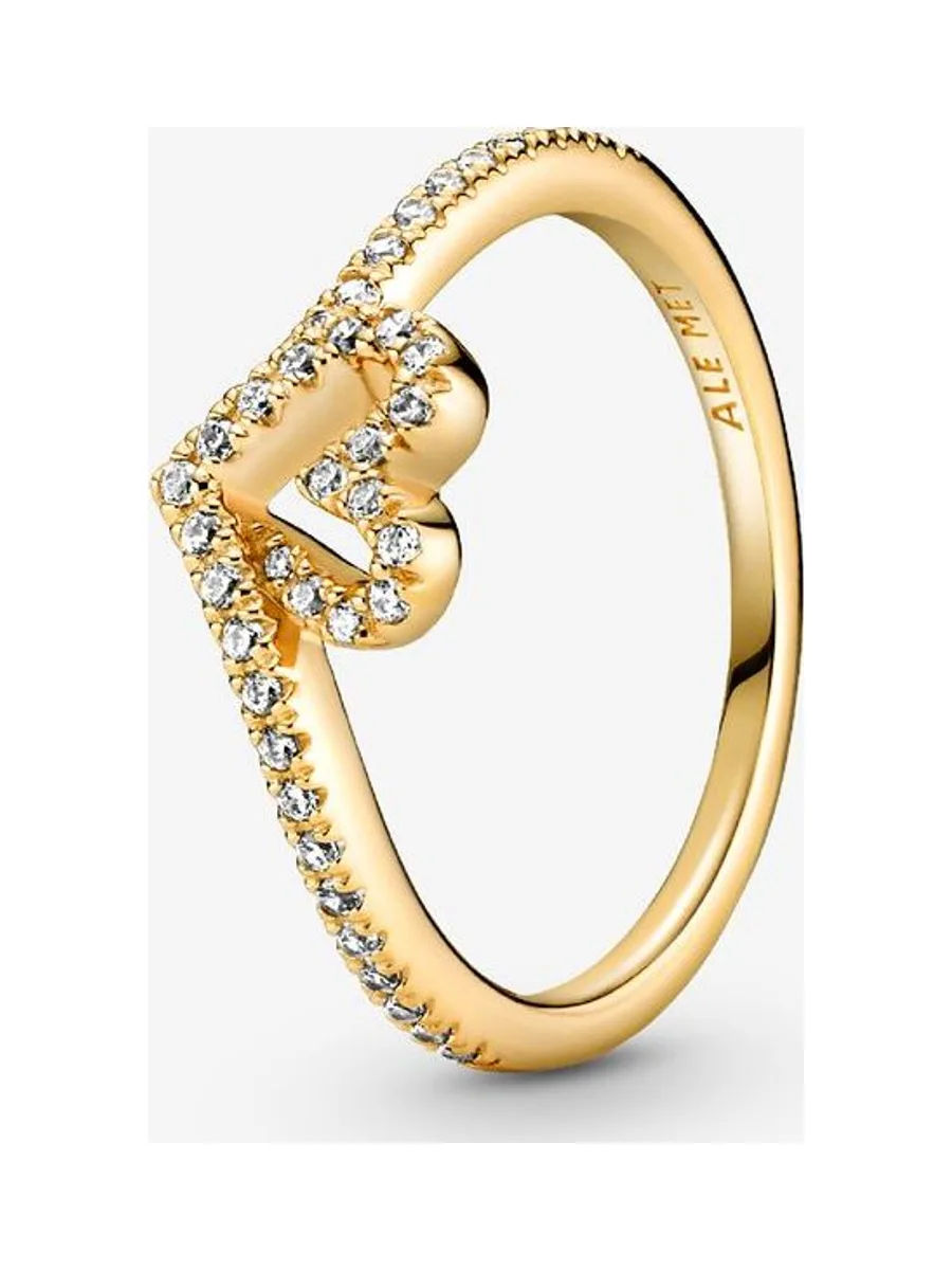 Pandora - Bague Wishbone Heart en plaqué or 14 carats 1