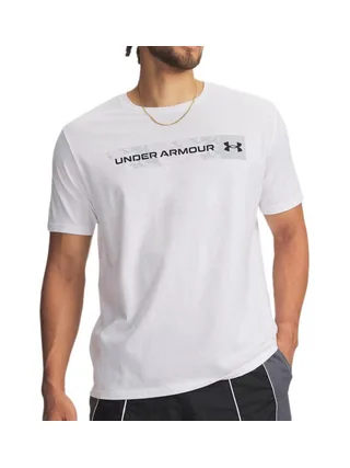 T-shirt Blanc Foncé Homme Under Armour Camo Chest Stripe 1