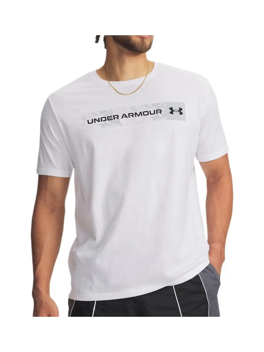T-shirt Blanc Foncé Homme Under Armour Camo Chest Stripe 2