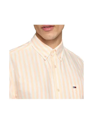 Chemise Orange/Beige Homme Tommy Hilfiger Tjm Reg Stripe 2