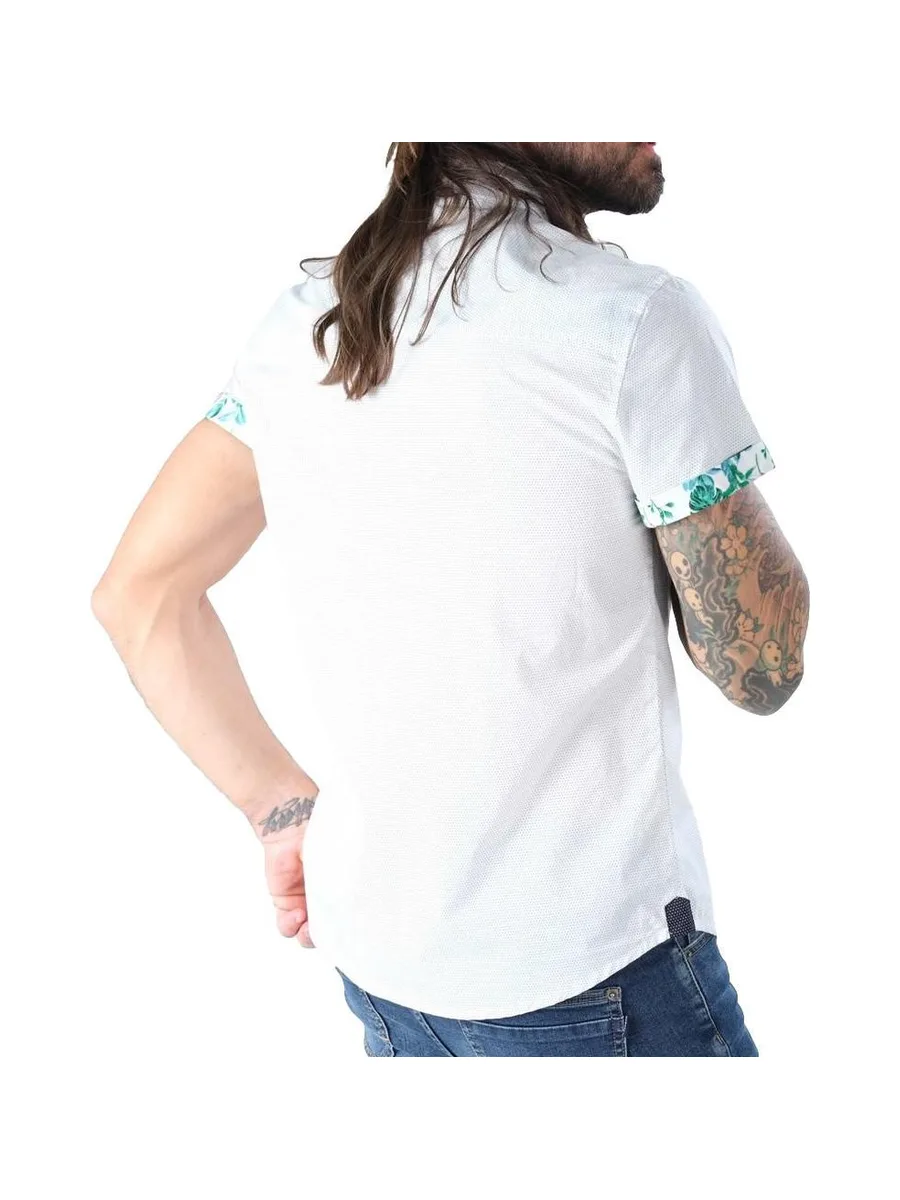 Chemisette Manches Courtes Blanche Homme Deeluxe Majorca 3