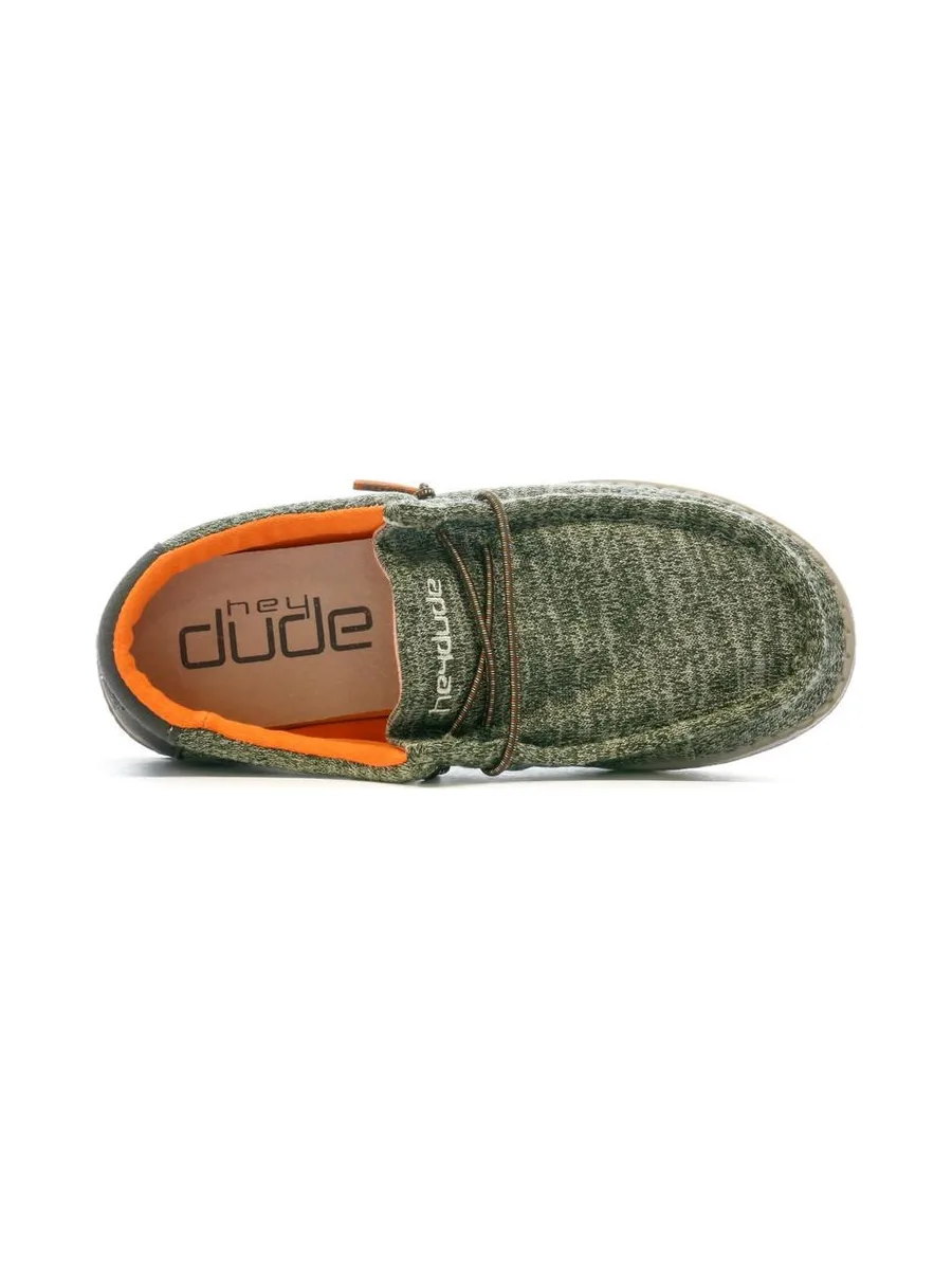 Chaussures Grises/Kaki Garçon Hey Dude Wally Youth 4