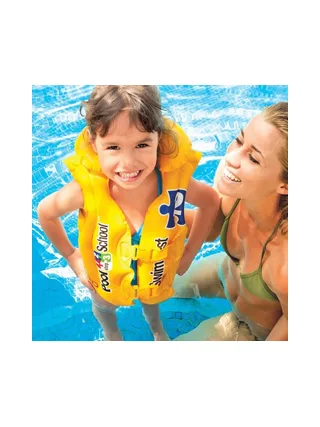 Gilet de natation bébé jaune Intex Pool School 2