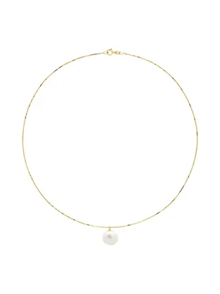 Collier Véritable Perle d'Eau Douce Baroque 12-13 mm — Or Jaune 375 Millièmes — 42 cm 3