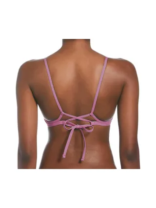 Haut de maillot de bain Violet Femme Nike Lace Up 2