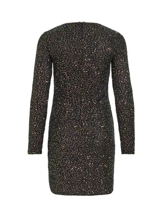 Robe Noir à Sequin Noir Femme Vila Scara 2
