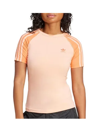 T-shirt Rose Slim Adidas 3 bandes Adicolor 1