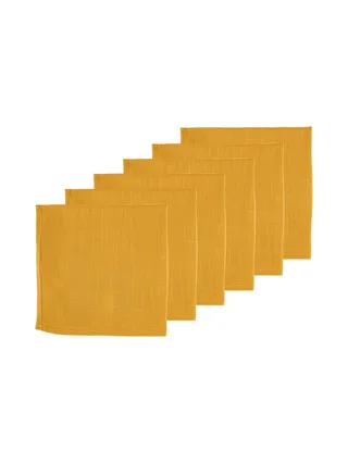 Serviette de table - 6 pièces - Lin et coton blanc crème 33