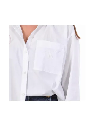 Chemises Blanche Femme Calvin Klein Jeans Poplin Relaxed 3