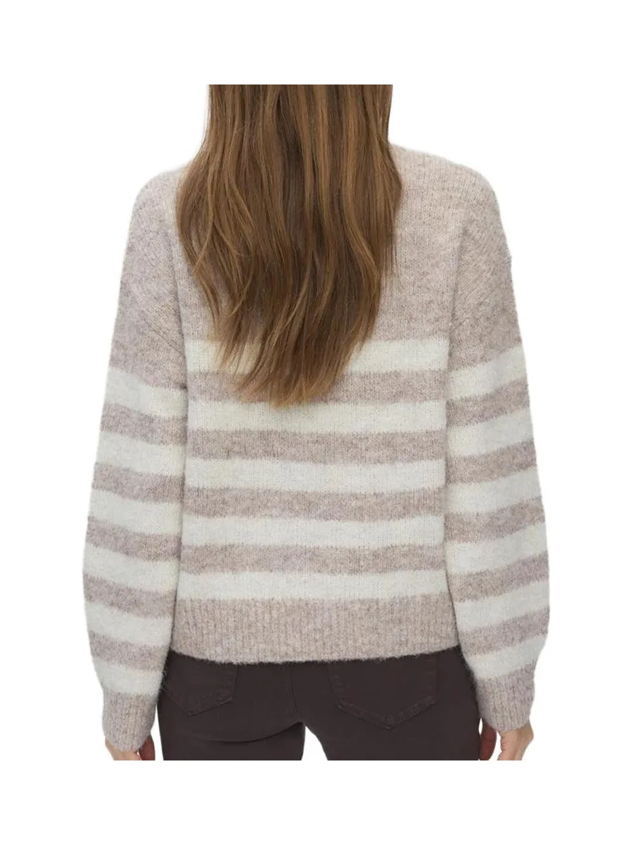 Pull Beige/écru Femme Vero Moda Fotove 3