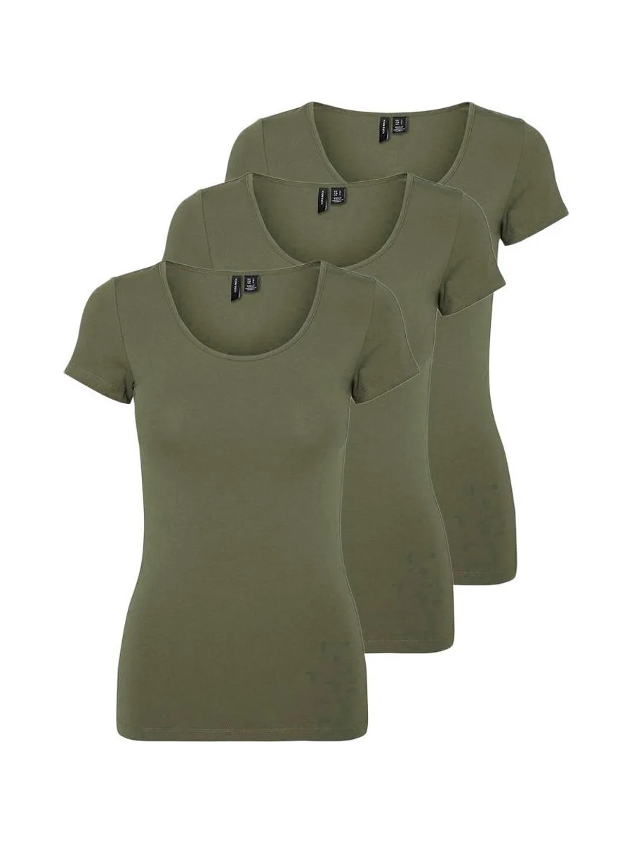 X3 T-shirt Kaki Femme Vero Moda Maxi 2