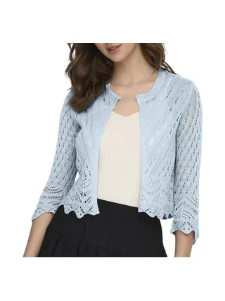 Cardigan Bleu Femme JDY Sun 3/4 Cropped 1