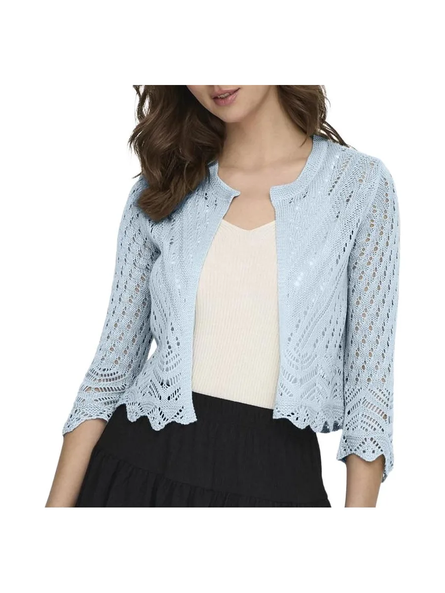 Cardigan Bleu Femme JDY Sun 3/4 Cropped 2