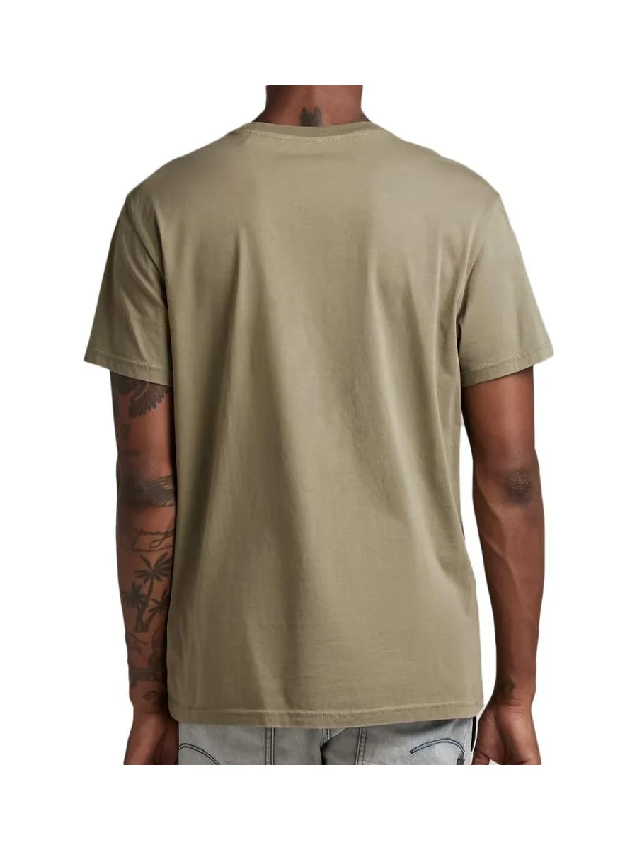 T-shirt Kaki Homme G-Star Raw D22776 3