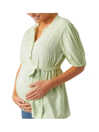 Blouse de Grossesse Verte Femme Mamalicious Mercy Lia 1