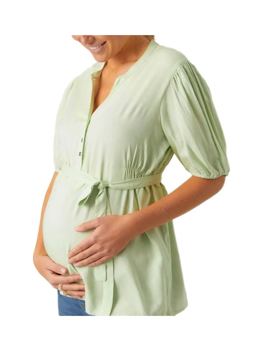 Blouse de Grossesse Verte Femme Mamalicious Mercy Lia 2