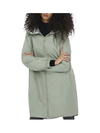 Coupe vent à capuche réversible Vert/Argent Femme Only Fry 1