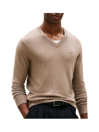 Pull Marron Homme Tommy Hilfiger Pima MW0MW28047 1