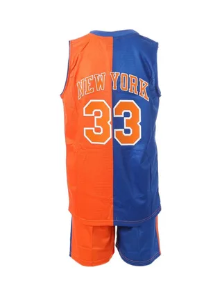 New York Ensemble de Basketball Bleu/Orange Garçon Sport Zone 2