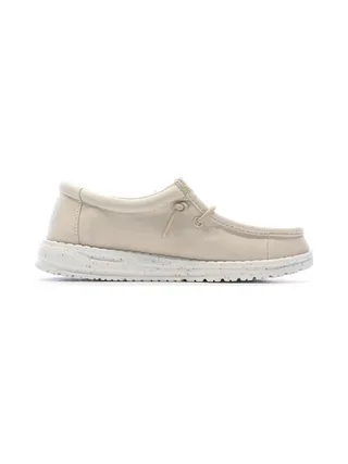 Chaussures Beige Fille Hey Dude Wally Youth Slub Canvas 2