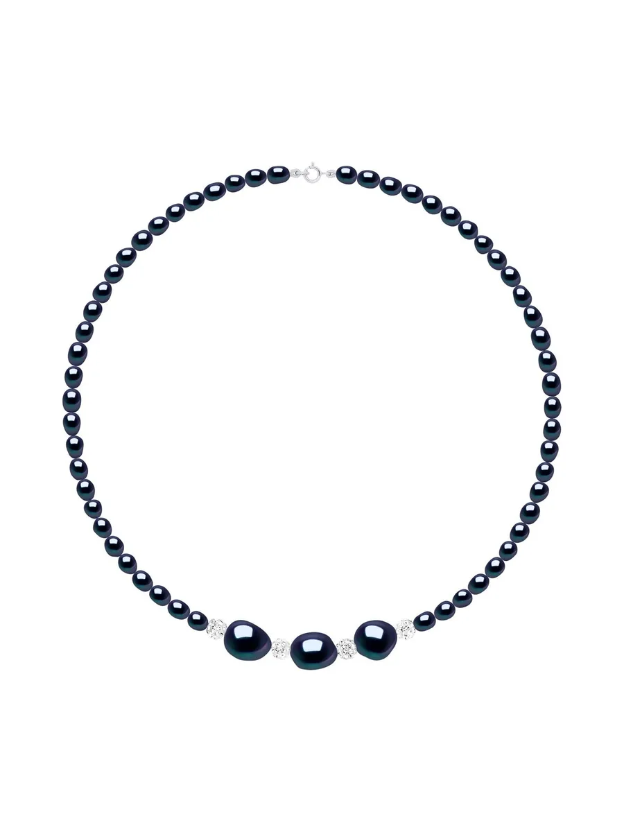 Collier Perles de Culture d'Eau Douce Baroques 11-12 mm — Argent 925 Millièmes Rhodié — 42 cm 1