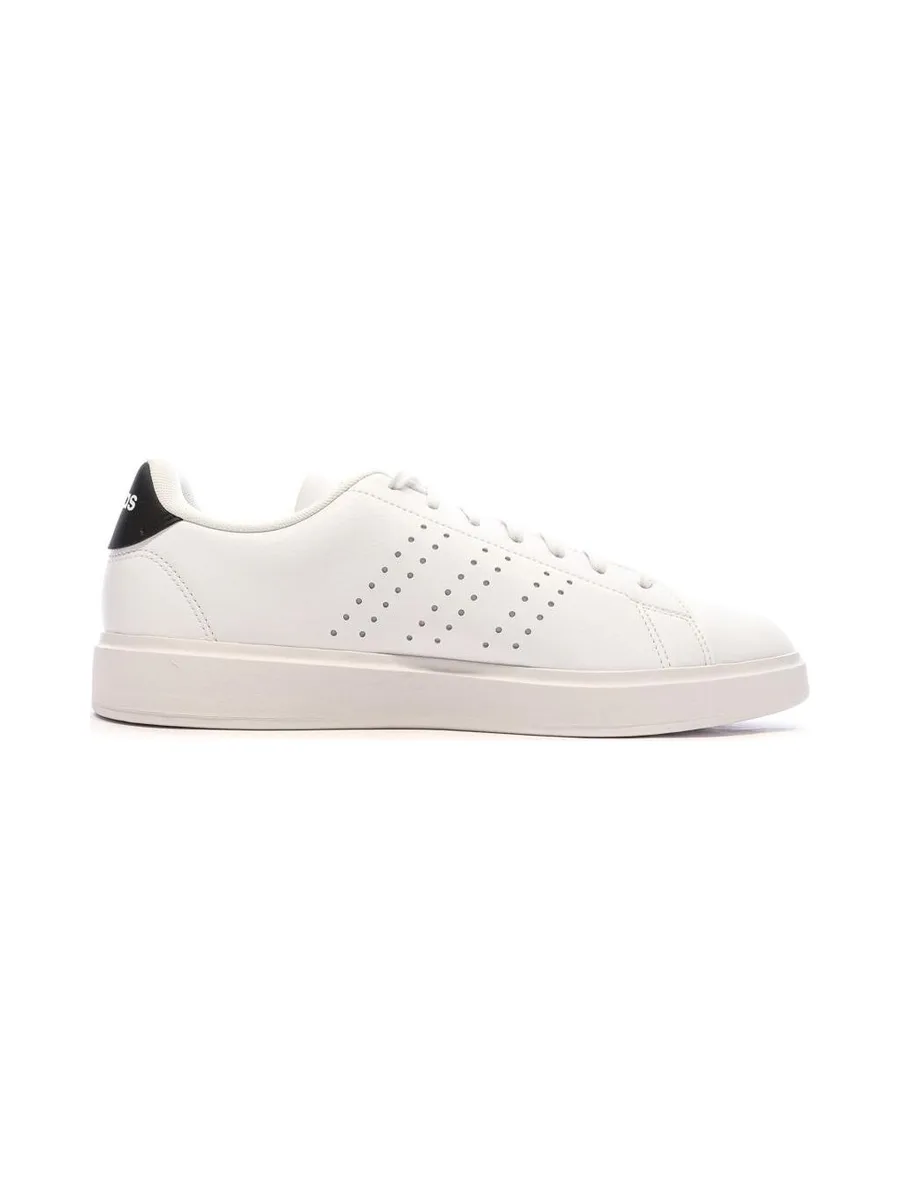 Baskets Blanches/Noir Homme Adidas Advantage 2.0 3