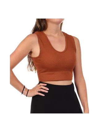 Brassière de Sport Marron Femme No Publik Iris Terre 1