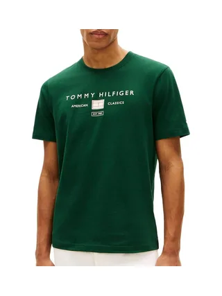 T-Shirt Vert Homme Tommy Hilfiger Brand 1