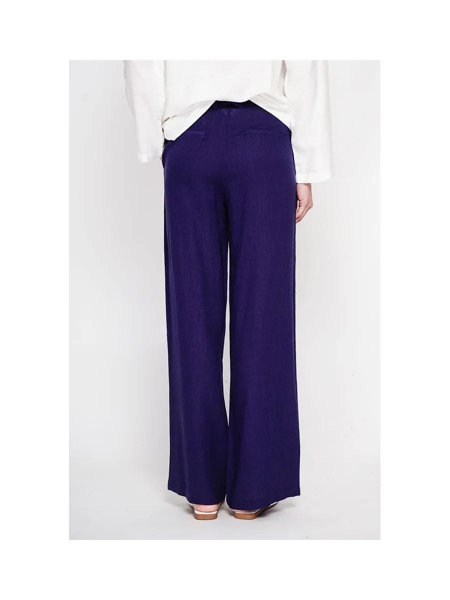 Pantalon coupe large et droite poches latérale fermeture zippée 12